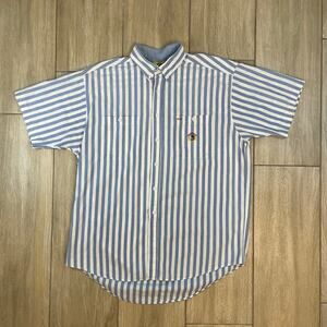 Vintage Duck Head Mens XL Striped Button Down Shirt Blue White Cotton USA